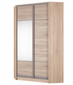 Угловой шкаф Аларти (YA-230х1250(602) (2) Вар. 2; двери D3+D4), с зеркалом во Владикавказе - предосмотр