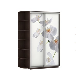 Шкаф Экспресс 1500x600x2200, со стеллажом, Орхидея белая/венге во Владикавказе