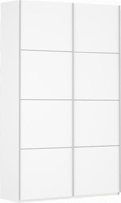 Шкаф-купе 2-х дверный Прайм (ДСП/ДСП) 1400x570x2300, белый снег во Владикавказе