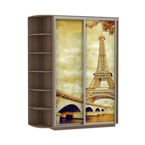Шкаф 2-х створчатый Экспресс 1700x600x2200, со стеллажом, Париж/шимо темный во Владикавказе