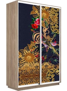 Шкаф двухдверный Экспресс 1600x450x2400, Золотой орнамент/дуб сонома во Владикавказе