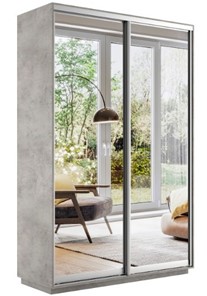 Шкаф 2-дверный Экспресс (2 зеркала) 1400x450x2400, бетон во Владикавказе