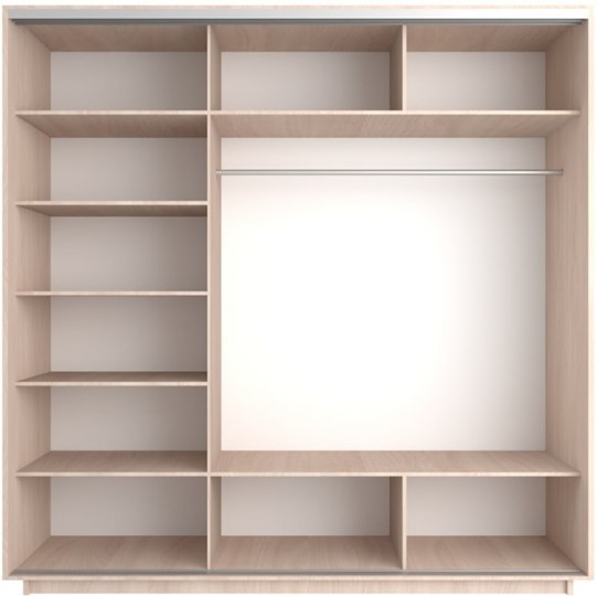Шкаф 3-х створчатый Экспресс (Комби) 2100х600х2200, дуб молочный во Владикавказе - изображение 1
