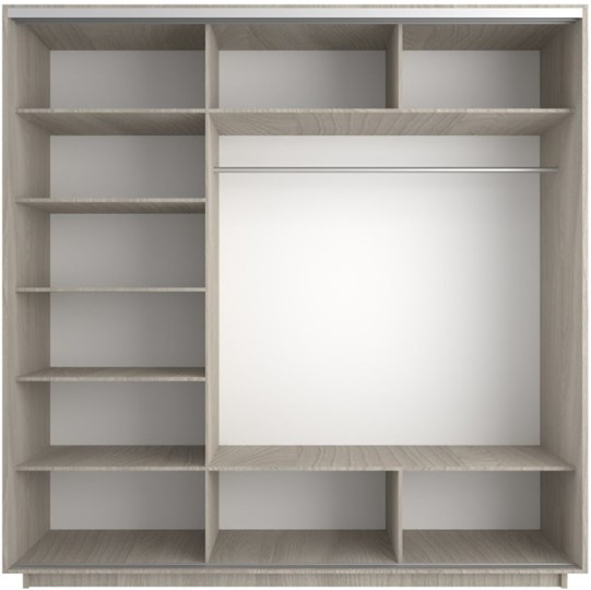 Шкаф 3-дверный Экспресс (Комби) 2400х600х2400, шимо светлый во Владикавказе - изображение 1