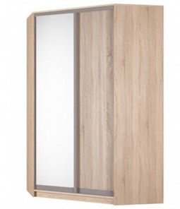 Шкаф угловой Аларти (YA-230х1400(602) (4) Вар. 1; двери D5+D6), с зеркалом во Владикавказе - предосмотр
