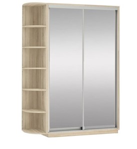 Шкаф 2-дверный Экспресс (2 зеркала), со стеллажом 1900x600x2400, дуб сонома во Владикавказе