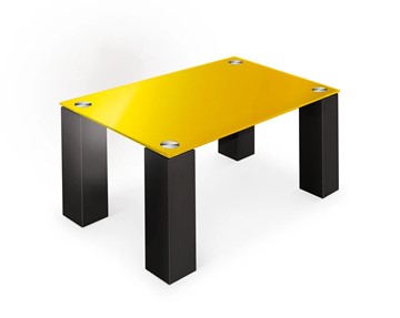 Журнальный столик Колизей-8, черный/желтое стекло во Владикавказе