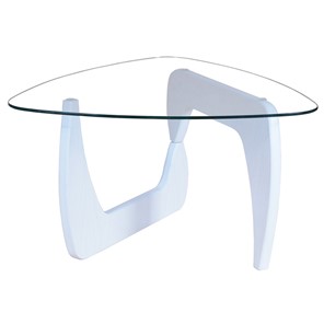 Стеклянный столик Берген-3, белый во Владикавказе