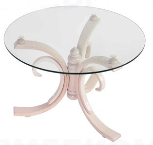 Стеклянный столик в гостиную СЖ 5 беленый дуб/стекло во Владикавказе