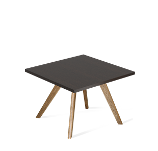 Квадратный столик SHT-S39 / SHT-TT 60/60 ЛДСП (венге луизиана/брашированный коричневый) во Владикавказе