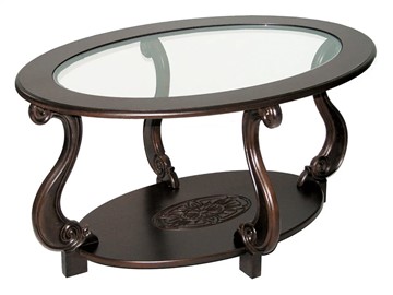 Стеклянный столик Овация-С, темно-коричневый во Владикавказе