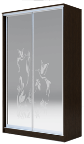 Шкаф 2400х1500х420 два зеркала, "Колибри" ХИТ 24-4-15-66-03 Венге Аруба во Владикавказе