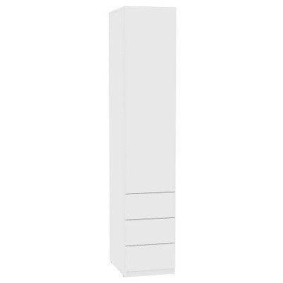 Распашной шкаф Риал (H11) 230х45х45 PUSH to OPEN, Белый во Владикавказе - изображение