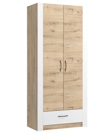 Шкаф гардеробный Ева 5 М1 дуб ирландский/белый матовый во Владикавказе - изображение