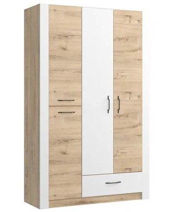 Шкаф гардеробный Ева 5 М2 дуб ирландский/белый матовый во Владикавказе - изображение