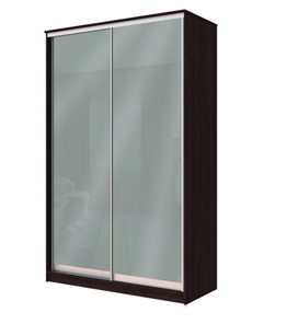 Шкаф 2-х дверный Хит-22-12-22 с цветным стеклом, средне-серый 074, Венге во Владикавказе
