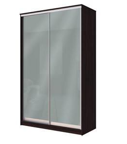 Шкаф 2-х дверный Хит-22-4-12/2-22 с цветным стеклом, средне-серый 074, Венге во Владикавказе
