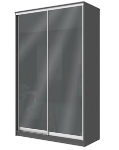 Шкаф 2-х дверный Хит-22-4-12/2-22 с цветным стеклом, темно-серый 073, Графит во Владикавказе