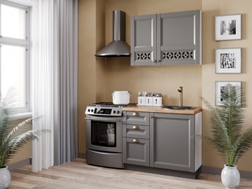 Модульный кухонный гарнитур Амели-3 1600, Белый/Оникс серый во Владикавказе