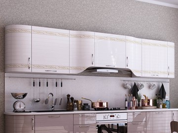 Модульный кухонный гарнитур Анастасия цвет капучино 2 (260 см) во Владикавказе - предосмотр 1