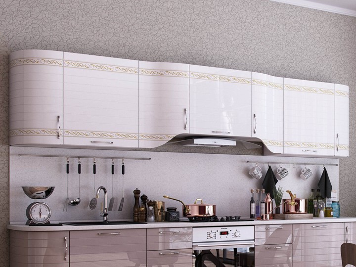 Модульный кухонный гарнитур Анастасия цвет капучино 2 (260 см) во Владикавказе - изображение 1