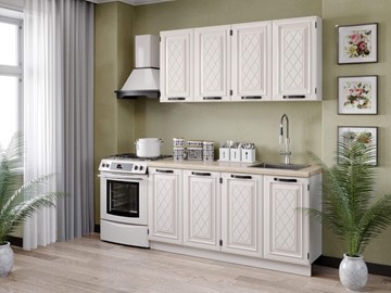 Модульный кухонный гарнитур Марина 2200(Белый/Алебастр) во Владикавказе