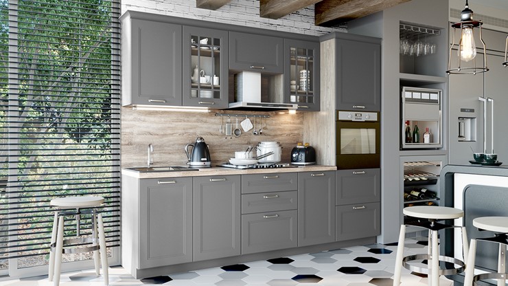 Кухонный угловой гарнитур Одри №2 (Серый) во Владикавказе - изображение 2