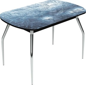 Обеденный раздвижной стол Ривьера исп.2 хром №5 (Exclusive h157/черный) во Владикавказе