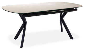 Кухонный стол раскладной Шамони 1CX 140х85 (Oxide Avorio/Графит) во Владикавказе - предосмотр