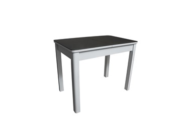 Кухонный раскладной стол Айсберг-2СТ белое/черное/прямые массив во Владикавказе - предосмотр