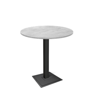 Круглый стол SHT-TU5-BS1/H110 / SHT-TT 90 ЛДСП (бетон чикаго светло-серый/черный) во Владикавказе