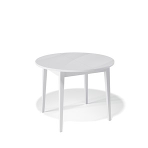 Кухонный круглый стол Kenner 1000M (Белый/Стекло белое сатин) во Владикавказе