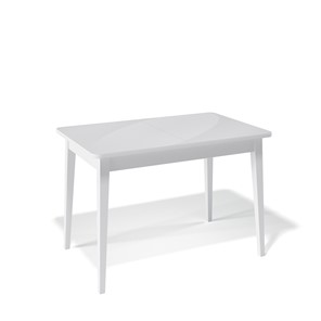 Кухонный раздвижной стол Kenner 1100M (Белый/Стекло белое сатин) во Владикавказе