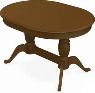 Кухонный раздвижной стол Леонардо-2 исп. Овал, тон 2 (Морилка/Эмаль) во Владикавказе