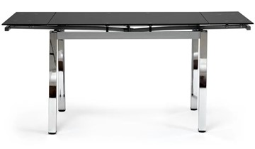 Кухонный раскладной стол CAMPANA ( mod. 346 ) металл/стекло 70x110/170x76, хром/черный арт.11413 во Владикавказе