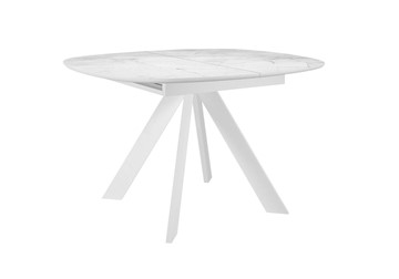 Раздвижной стол DikLine BK100 Керамика Белый мрамор/подстолье белое/опоры белые во Владикавказе