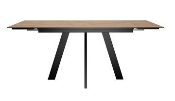 Кухонный стол раскладной DikLine DM120 Дуб галифакс / опоры черные во Владикавказе - предосмотр 1