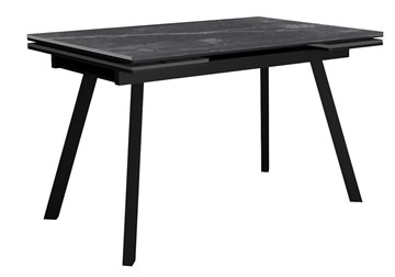 Кухонный стол раскладной DikLine SKA125 Керамика Серый мрамор/подстолье черное/опоры черные (2 уп.) во Владикавказе