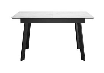 Керамический стол DikLine SKH125 Керамика Белый мрамор/подстолье черное/опоры черные (2 уп.) во Владикавказе
