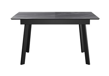 Керамический кухонный стол DikLine SKH125 Керамика Серый мрамор/подстолье черное/опоры черные (2 уп.) во Владикавказе