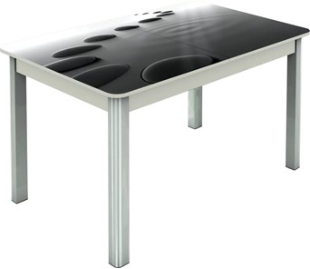 Кухонный стол раздвижной Гамбург исп.1 ноги метал. крашеные №23, Фотопечать (Текстура №39) во Владикавказе