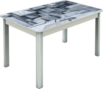 Обеденный раздвижной стол Гамбург исп.1 ноги метал. крашеные №23, Фотопечать (Текстура №74) во Владикавказе