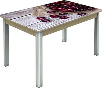Кухонный стол раскладной Гамбург исп.2 ноги метал. крашеные №23, Фотопечать (Фрукты №29) во Владикавказе
