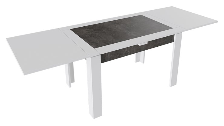 Кухонный стол раскладной Хьюстон тип 4 (Белый/Ателье темный) во Владикавказе - изображение 1