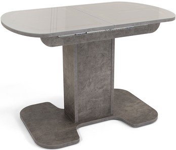 Кухонный стол раскладной Киото-1 (ноги серый камень, серебро/серый камень) во Владикавказе