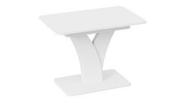 Кухонный раскладной стол Люксембург тип 2 (Белый/Стекло белое матовое) во Владикавказе