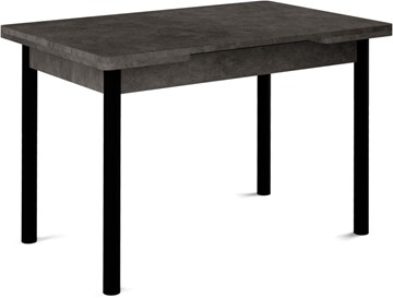 Кухонный стол раскладной Милан-1 EVO, ноги металлические черные, серый камень во Владикавказе