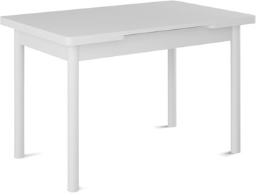 Обеденный раздвижной стол Милан-2 EVO, ноги белые, белый цемент во Владикавказе