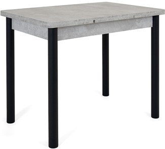 Кухонный стол раскладной Милан-2 EVO, ноги черные, светлый цемент во Владикавказе