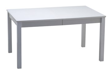 Обеденный раздвижной стол Нагано-2 стекло белое opti (хром-лак) во Владикавказе - предосмотр